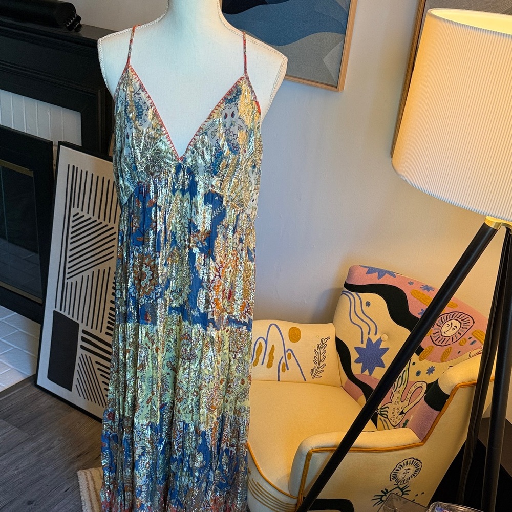 Floral Maxi Dress with Spaghetti Straps